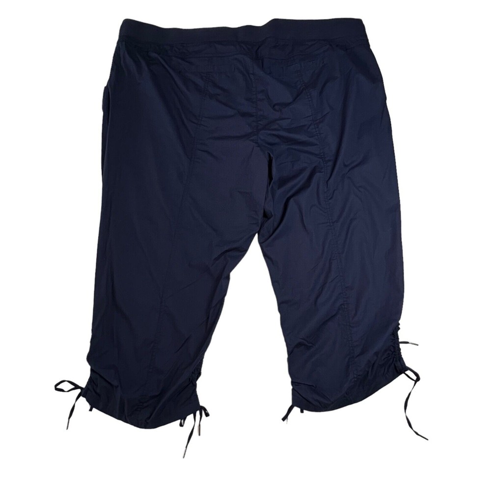 Torrid Activewear Pants Womens 30 Blue Cotton Stretch Elastic Waist Cinch Ankle
